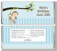 Monkey Boy - Personalized Birthday Party Candy Bar Wrappers thumbnail