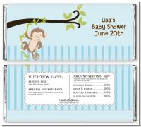 Monkey Boy - Personalized Baby Shower Candy Bar Wrappers