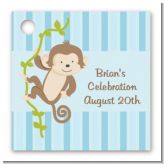 Monkey Boy - Personalized Birthday Party Card Stock Favor Tags