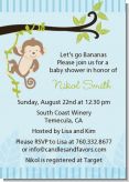 Monkey Boy - Baby Shower Invitations