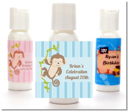 Monkey Boy - Personalized Baby Shower Lotion Favors