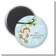 Monkey Boy - Personalized Baby Shower Magnet Favors thumbnail