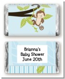 Monkey Boy - Personalized Baby Shower Mini Candy Bar Wrappers
