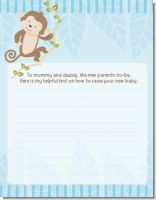 Monkey Boy - Baby Shower Notes of Advice