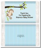 Monkey Boy - Personalized Popcorn Wrapper Baby Shower Favors