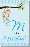 Monkey Boy - Personalized Baby Shower Nursery Wall Art