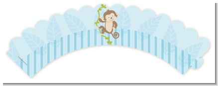 Monkey Boy - Baby Shower Cupcake Wrappers