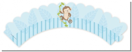 Monkey Boy - Baby Shower Cupcake Wrappers