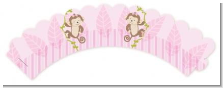 Twin Monkey Girls - Baby Shower Cupcake Wrappers