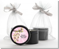 Monkey Girl - Baby Shower Black Candle Tin Favors