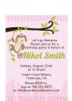 Monkey Girl - Baby Shower Petite Invitations thumbnail