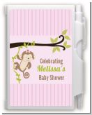 Monkey Girl - Baby Shower Personalized Notebook Favor