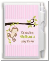 Monkey Girl - Baby Shower Personalized Notebook Favor