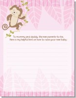 Monkey Girl - Baby Shower Notes of Advice