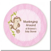 Monkey Girl - Personalized Baby Shower Table Confetti