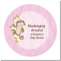 Monkey Girl - Personalized Baby Shower Table Confetti