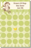 Monkey Neutral - Baby Shower Gift Bingo Game Card