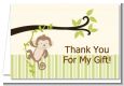 Monkey Neutral - Birthday Party Thank You Cards thumbnail