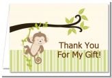 Monkey Neutral - Birthday Party Thank You Cards