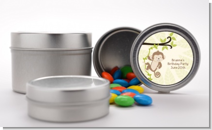 Monkey Neutral - Custom Baby Shower Favor Tins