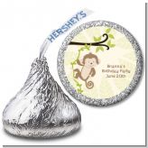 Monkey Neutral - Hershey Kiss Birthday Party Sticker Labels