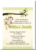 Monkey Neutral - Baby Shower Petite Invitations