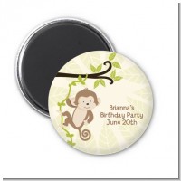 Monkey Neutral - Personalized Baby Shower Magnet Favors