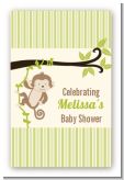 Monkey Neutral - Custom Large Rectangle Baby Shower Sticker/Labels