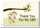 Monkey Neutral - Baby Shower Thank You Cards