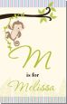 Monkey Neutral - Personalized Baby Shower Nursery Wall Art thumbnail