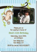 Monkey Boy - Photo Birthday Party Invitations