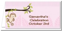 Monkey Girl - Personalized Baby Shower Place Cards