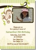 Monkey Neutral - Photo Birthday Party Invitations