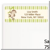 Monkey Neutral - Birthday Party Return Address Labels