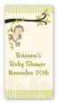 Monkey Neutral - Custom Rectangle Baby Shower Sticker/Labels thumbnail