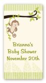 Monkey Neutral - Custom Rectangle Baby Shower Sticker/Labels