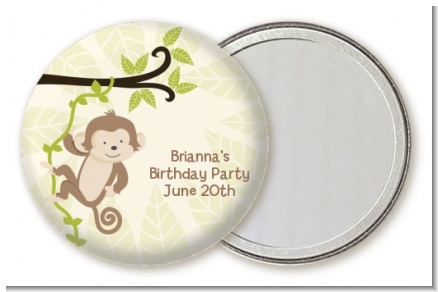 Monkey Neutral - Personalized Birthday Party Pocket Mirror Favors