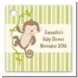Monkey Neutral - Personalized Baby Shower Card Stock Favor Tags thumbnail
