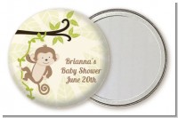 Monkey Neutral - Personalized Baby Shower Pocket Mirror Favors