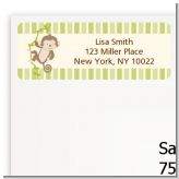 Monkey Neutral - Baby Shower Return Address Labels