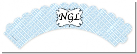 Modern Thatch Light Blue cupcake wrappers