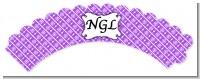 Modern Thatch Purple - Personalized Everyday Party Cupcake Wrappers