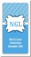 Modern Thatch Blue - Personalized Everyday Party Rectangle Sticker/Labels