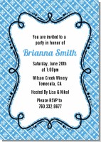 Modern Thatch Blue - Personalized Everyday Party Invitations