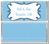 Modern Thatch Blue - Personalized Everyday Party Candy Bar Wrappers