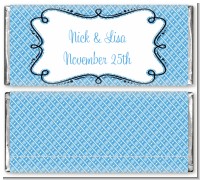 Modern Thatch Blue - Personalized Everyday Party Candy Bar Wrappers