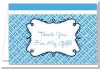 Modern Thatch Blue - Personalized Everyday Party Thank You Cards