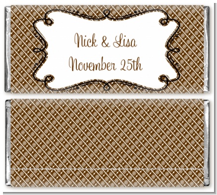 Modern Thatch Brown - Personalized Everyday Party Candy Bar Wrappers