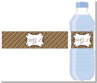 Modern Thatch Brown - Personalized Everyday Party Water Bottle Labels