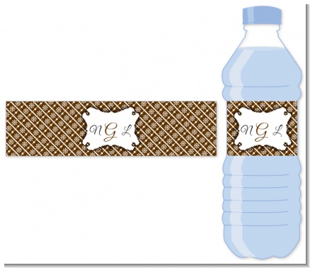 Modern Thatch Brown - Personalized Everyday Party Water Bottle Labels